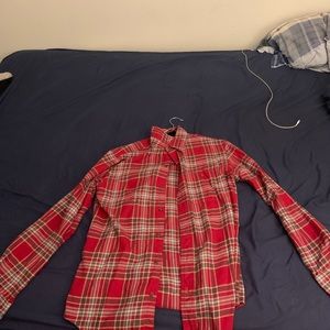 flannel red and white vintage